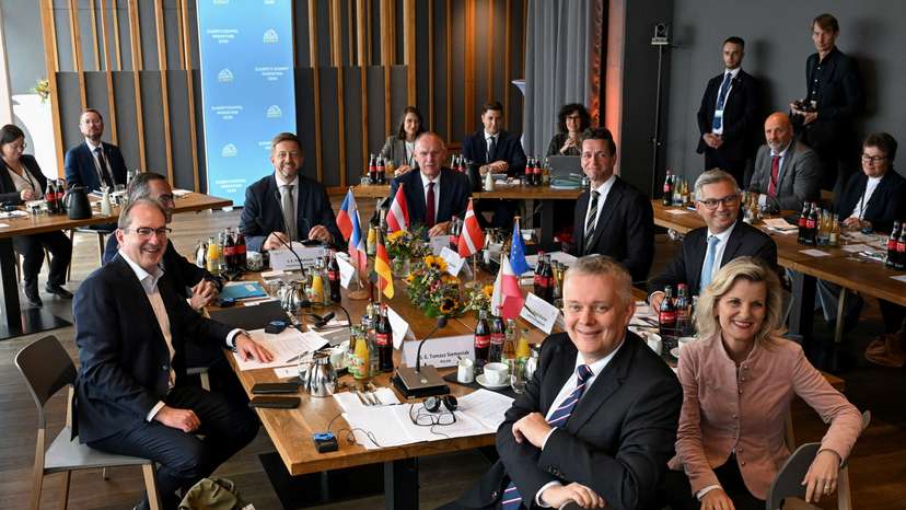 European interior ministers meet on Germany's highest peak to discuss migration policies near Garmisch-Partenkirchen
