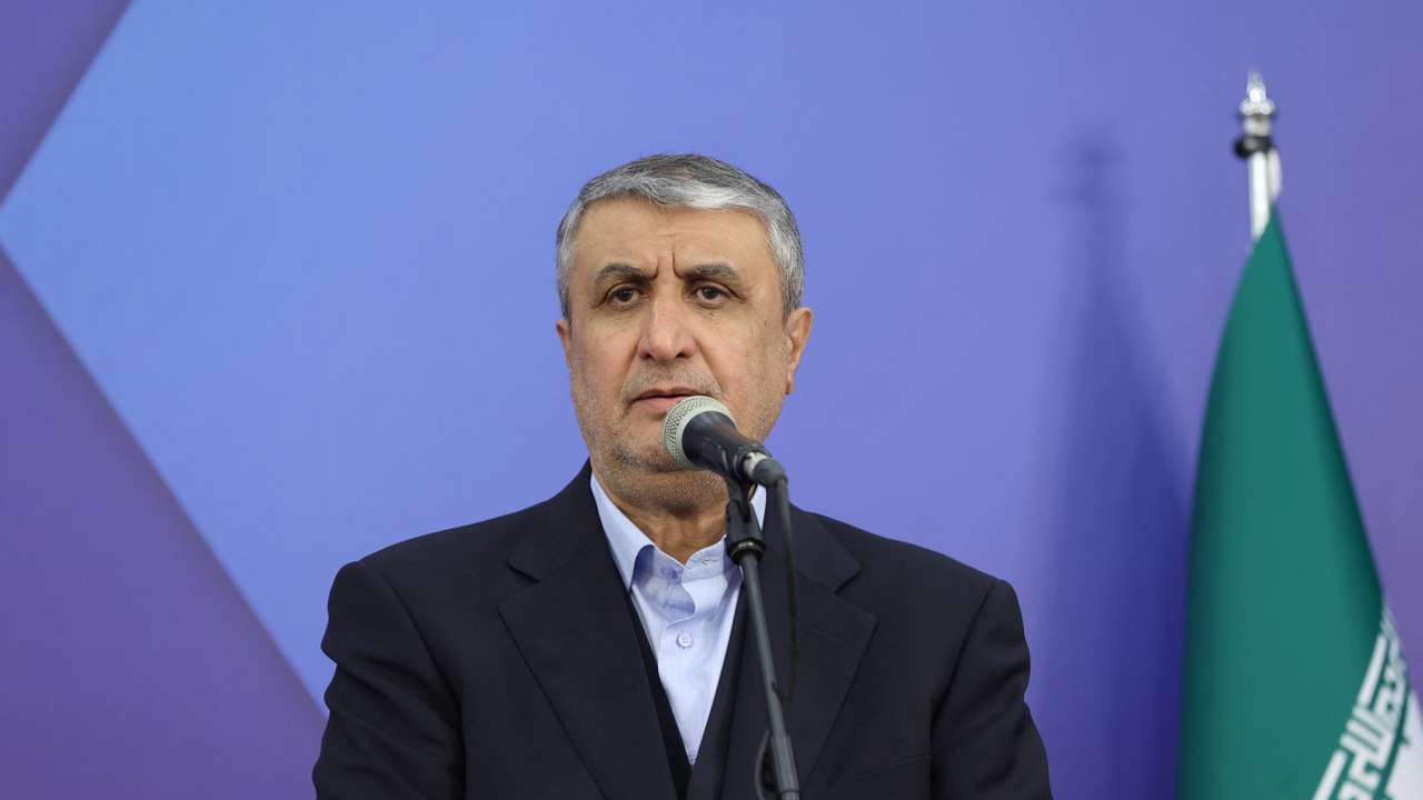 International Atomic Energy Agency (IAEA) Director General Rafael Grossi attends a press conference in Tehran