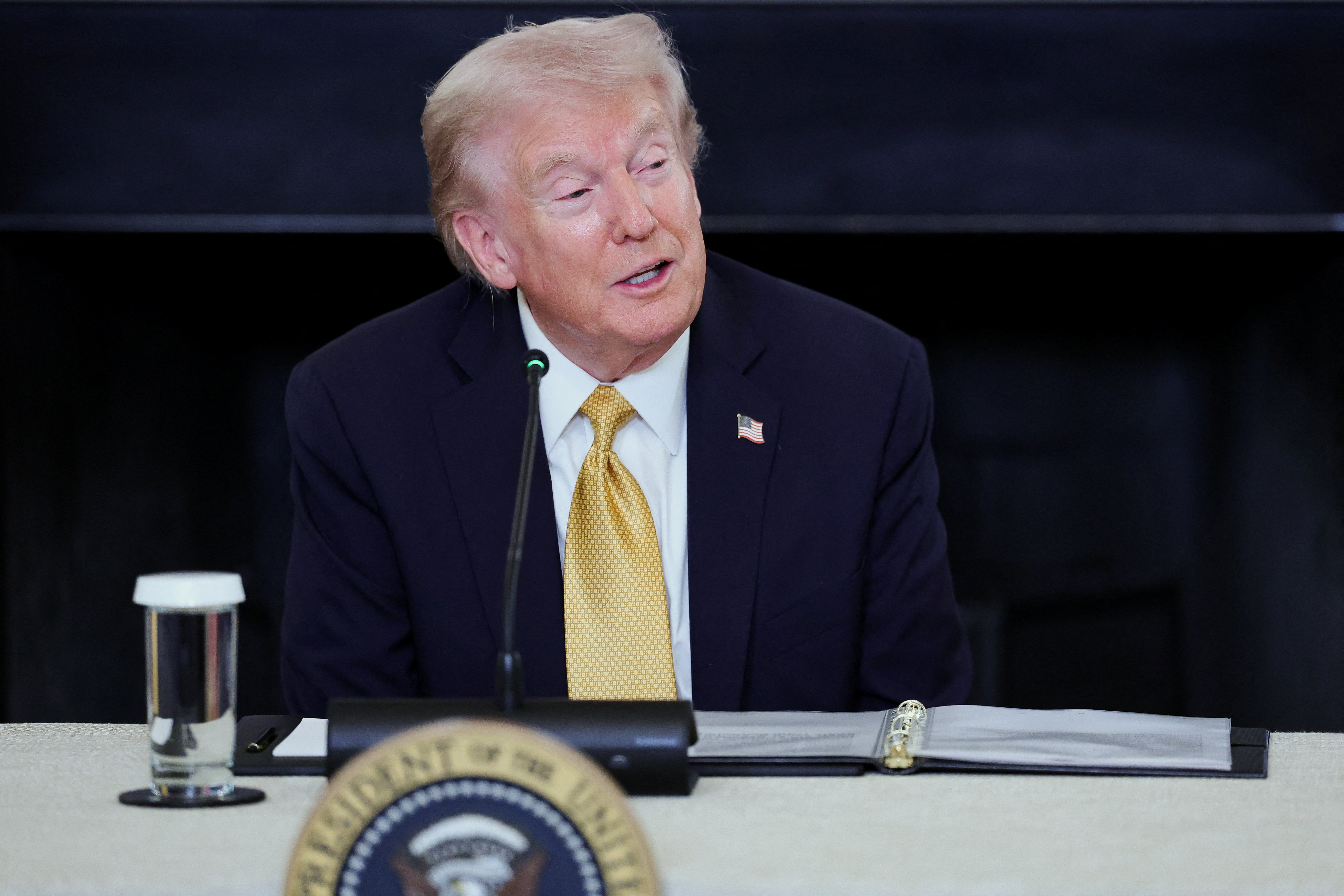 U.S. President Donald Trump makes an announcement at the White House in Washington