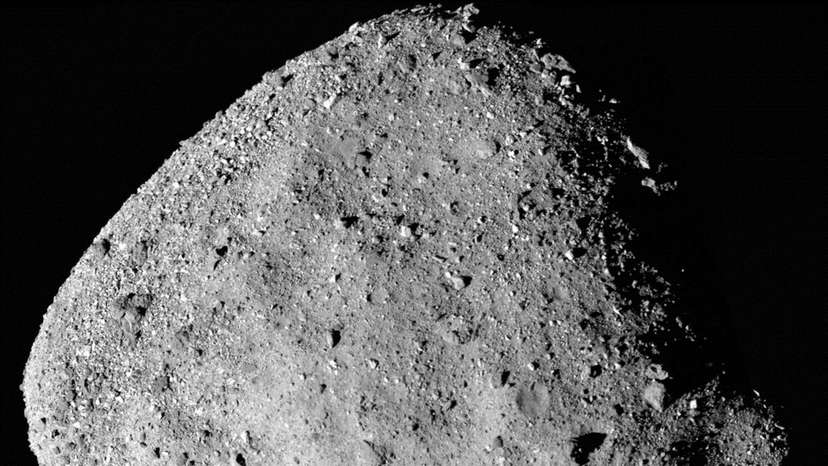 FILE PHOTO: NASA handout of a mosaic image of asteroid Bennu composed of 12 PolyCam images