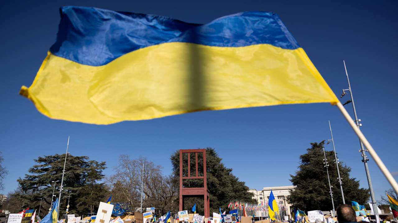 FILE PHOTO: Protest in support of Ukraine, in Geneva