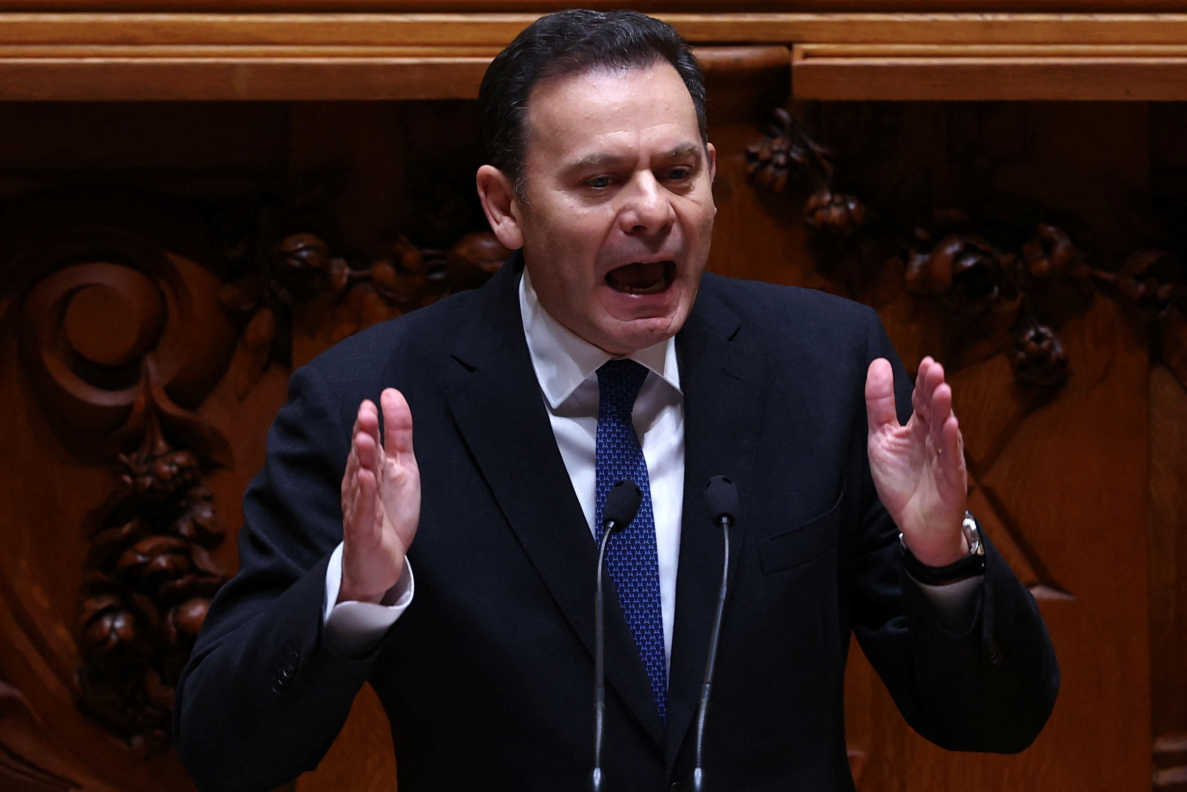 Confidence motion at the parliament, in Lisbon