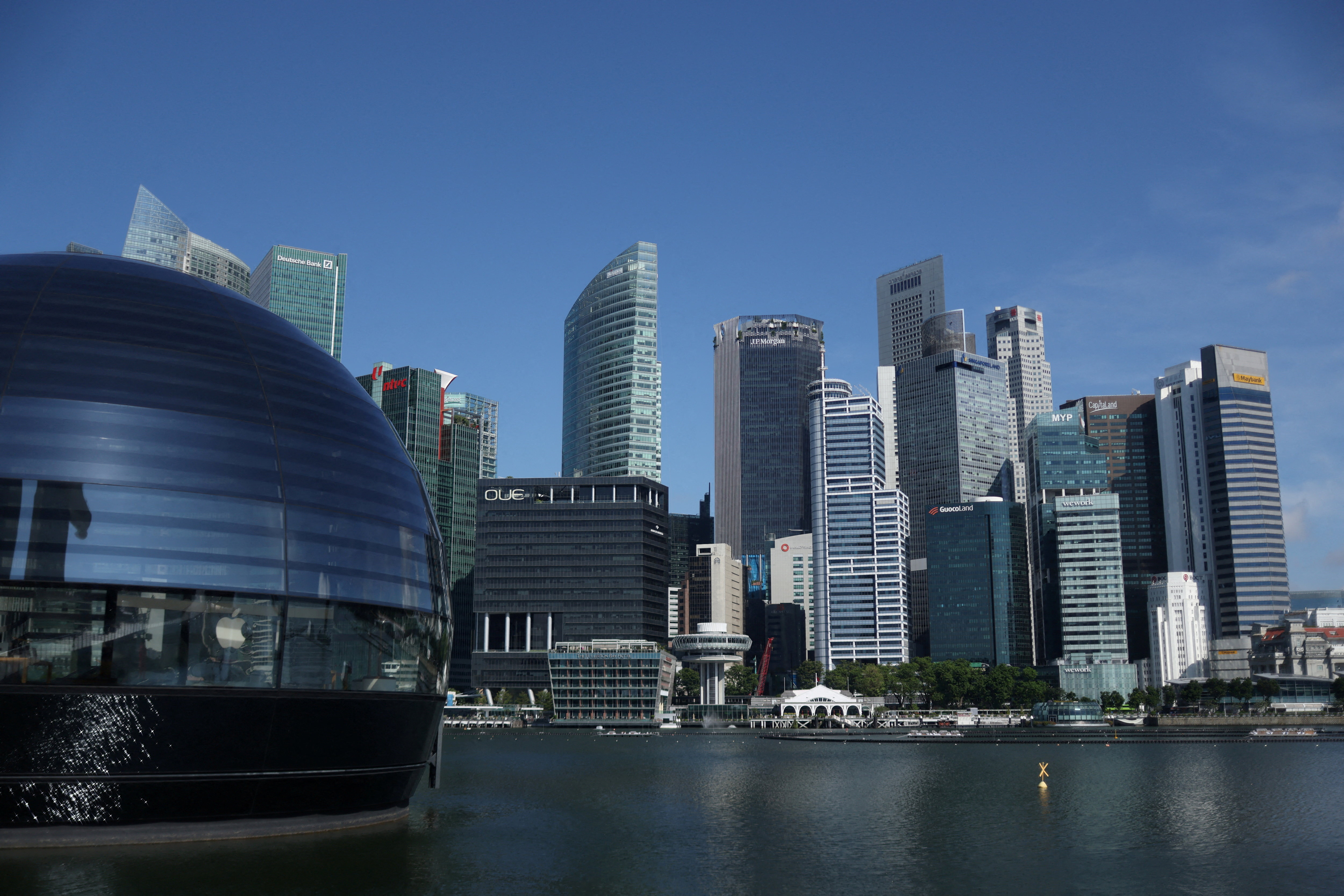 FILE PHOTO: A view of the central business district in Singapore