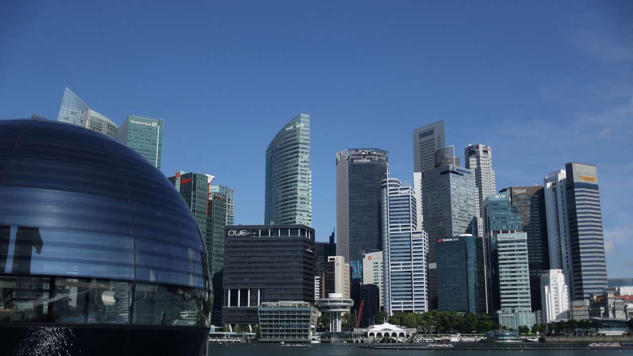 FILE PHOTO: A view of the central business district in Singapore