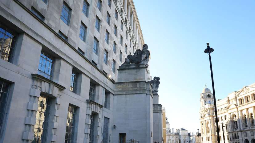 View of Ministry of Defence building in London