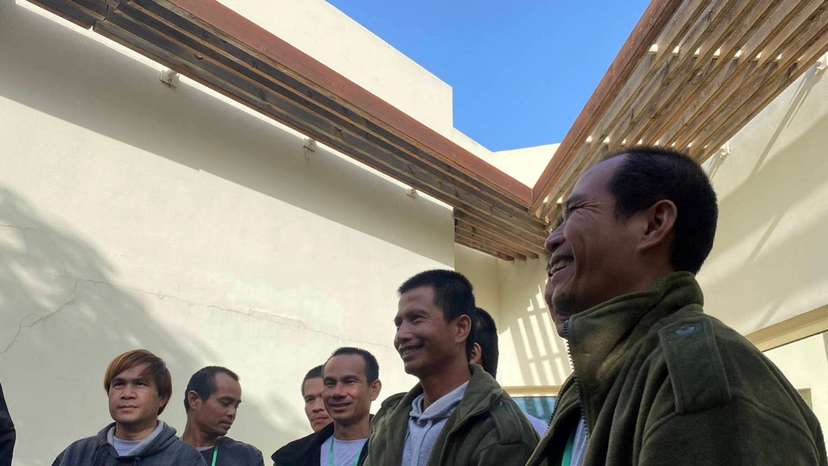 Ambassador of Thailand in Israel Pannabha Chandraramya meets with thirteen Thai citizens who were released from the Gaza Strip, at Shamir Medical Center in Be'er Ya'akov