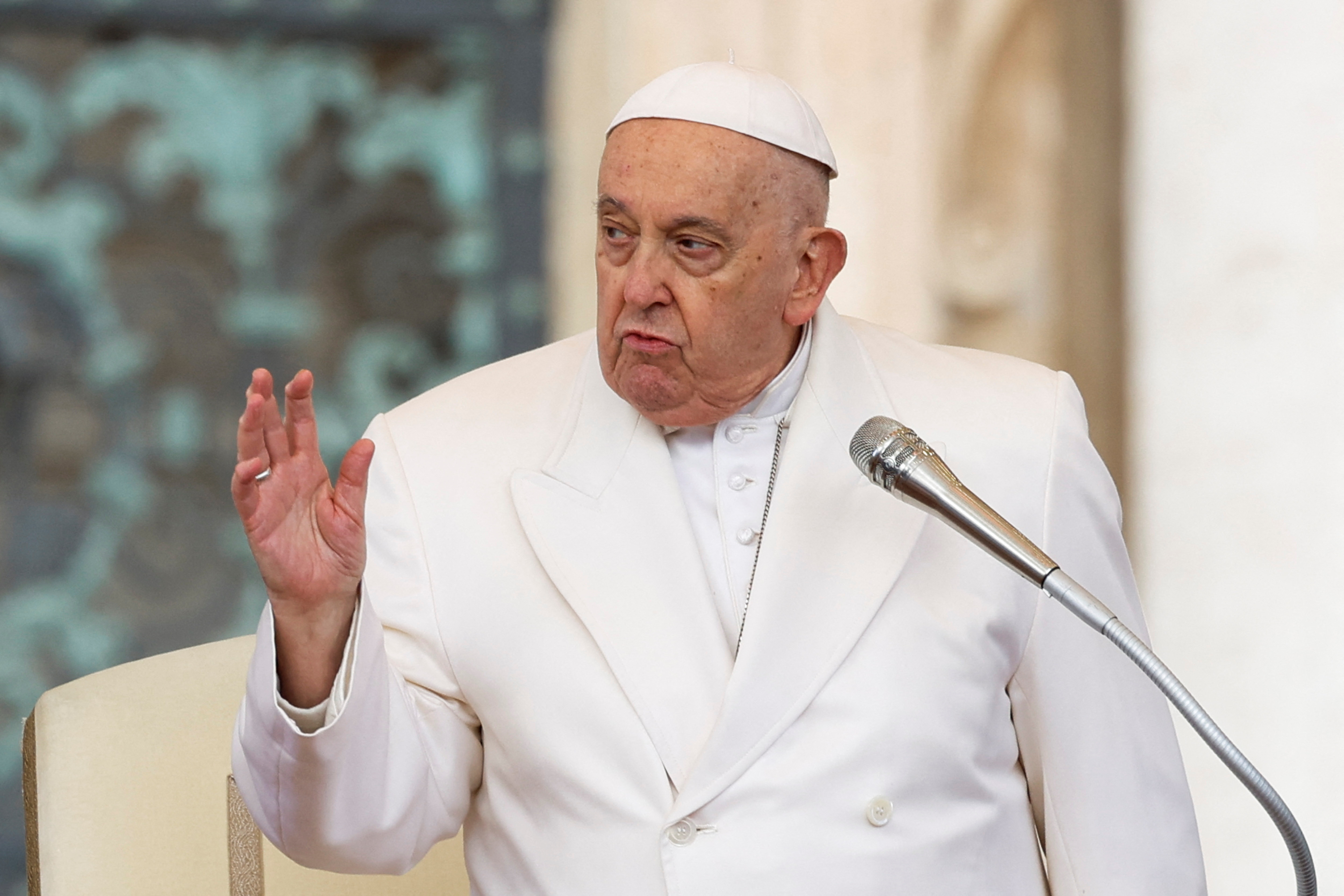 Pope Francis holds a weekly audience at the Vatican