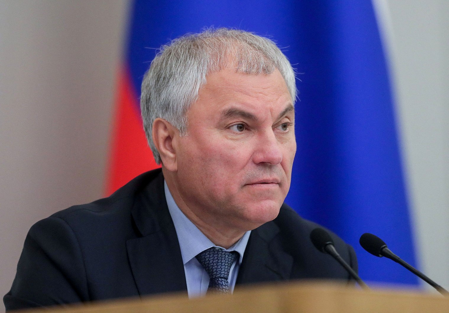 Members of Russia's State Duma attend a plenary session in Moscow