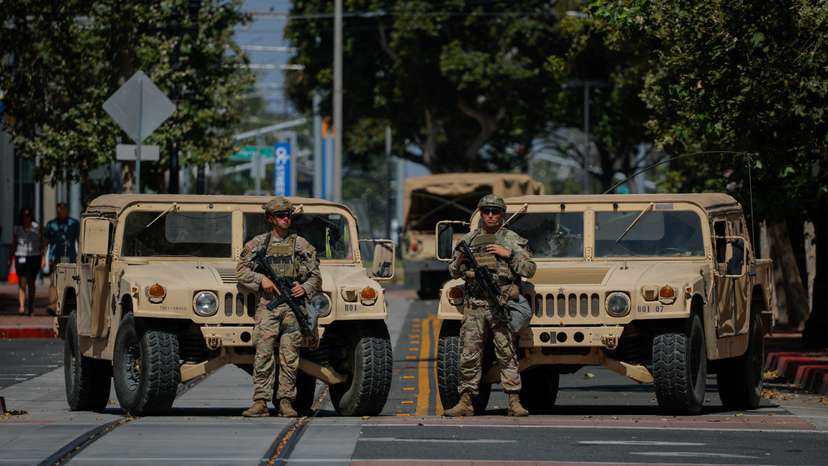 California National Guard deployed in California