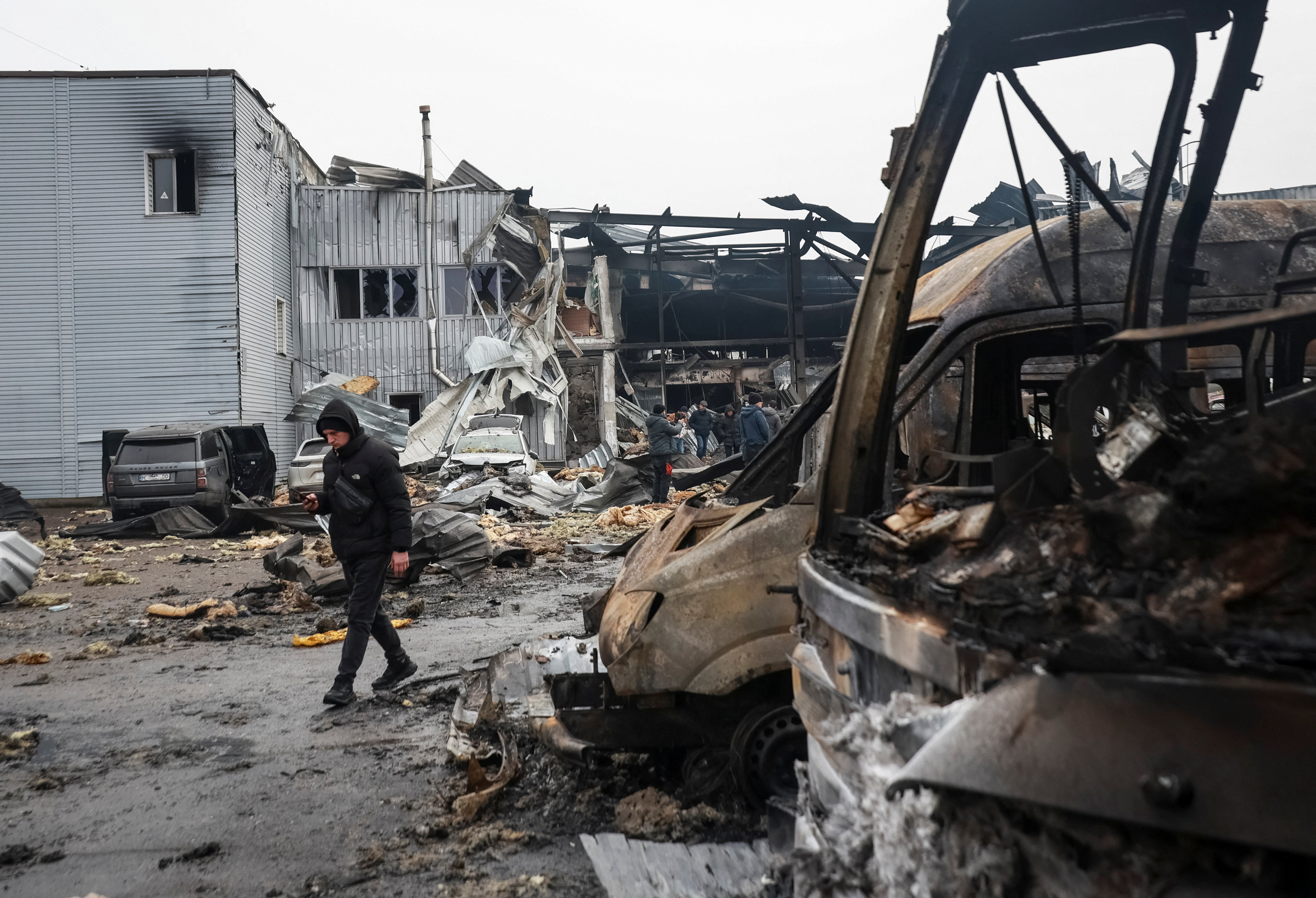 Aftermath of a Russian drone attack in Odesa