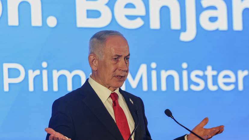 Israel's PM Netanyahu addresses the conference of Presidents of Major American Jewish Organisations
