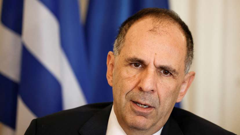 FILE PHOTO: Interview with Greek Foreign Minister George Gerapetritis following his visit to Ramallah