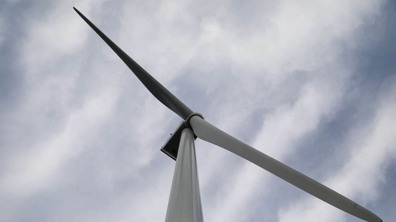 FILE PHOTO: A turbine of the WindFloat Atlantic Project, a floating offshore wind-power generating platform, is seen 20 kilometers off the coast in Viana do Castelo