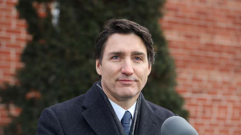 Canada's PM Justin Trudeau announces he intends to step down as Liberal Party leader, at Rideau Cottage, in Ottawa