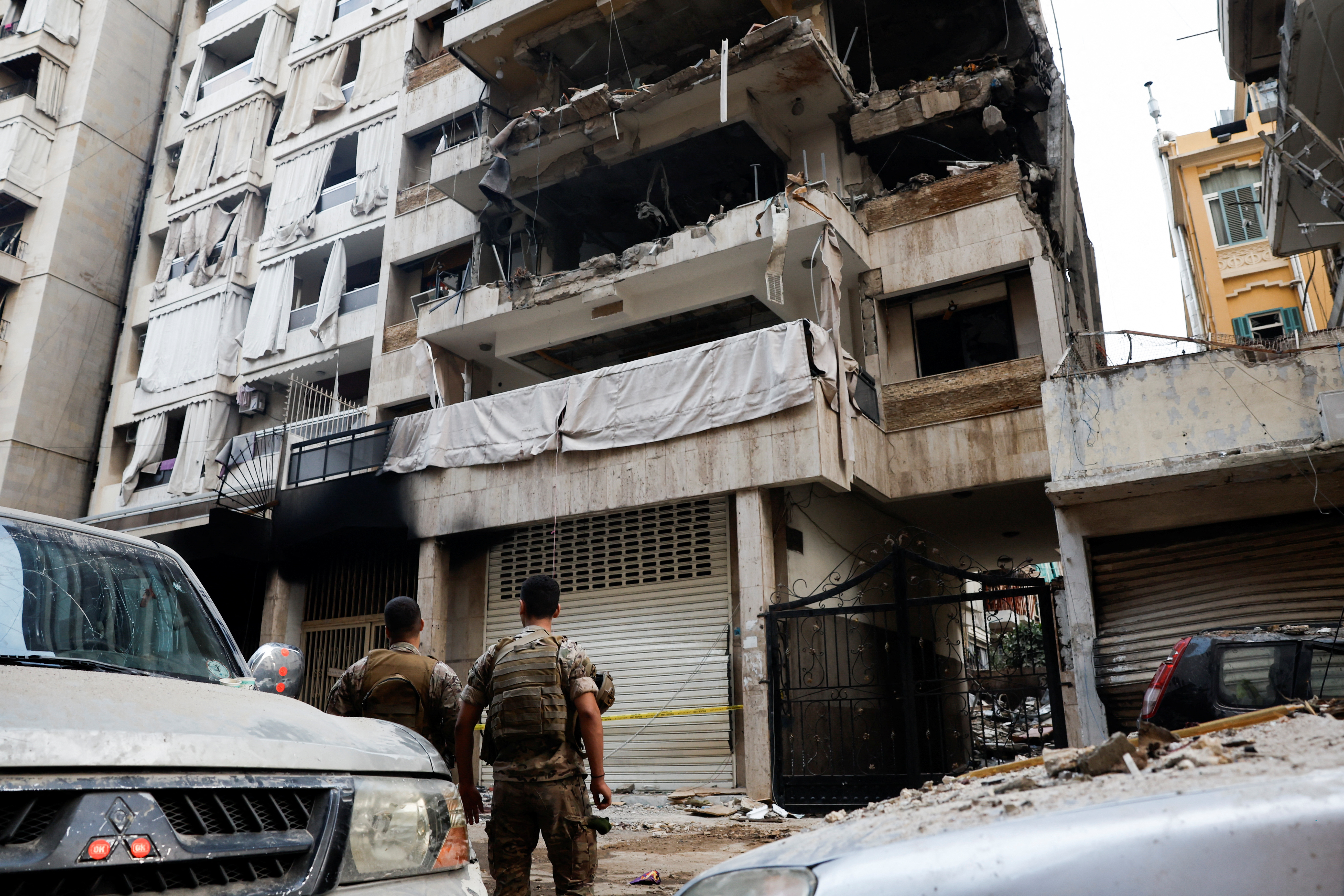 Aftermath of an Israeli air strike, in Beirut
