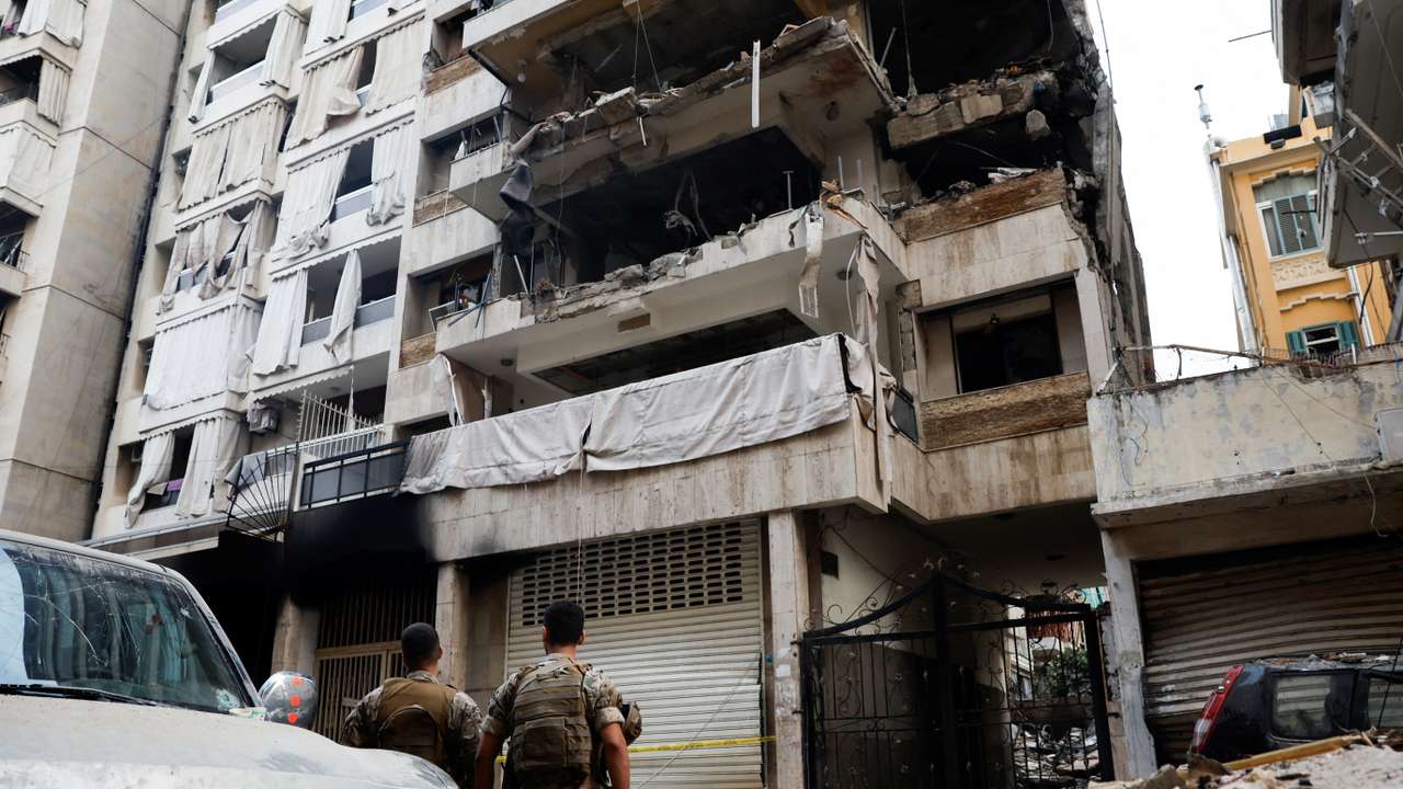 Aftermath of an Israeli air strike, in Beirut