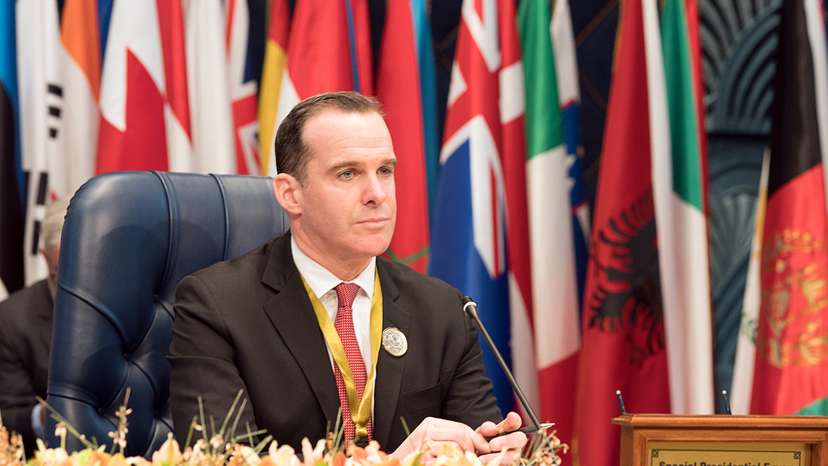 U.S. envoy to the coalition against Islamic State Brett McGurk attends the Kuwait International Conference for Reconstruction of Iraq, in Bayan