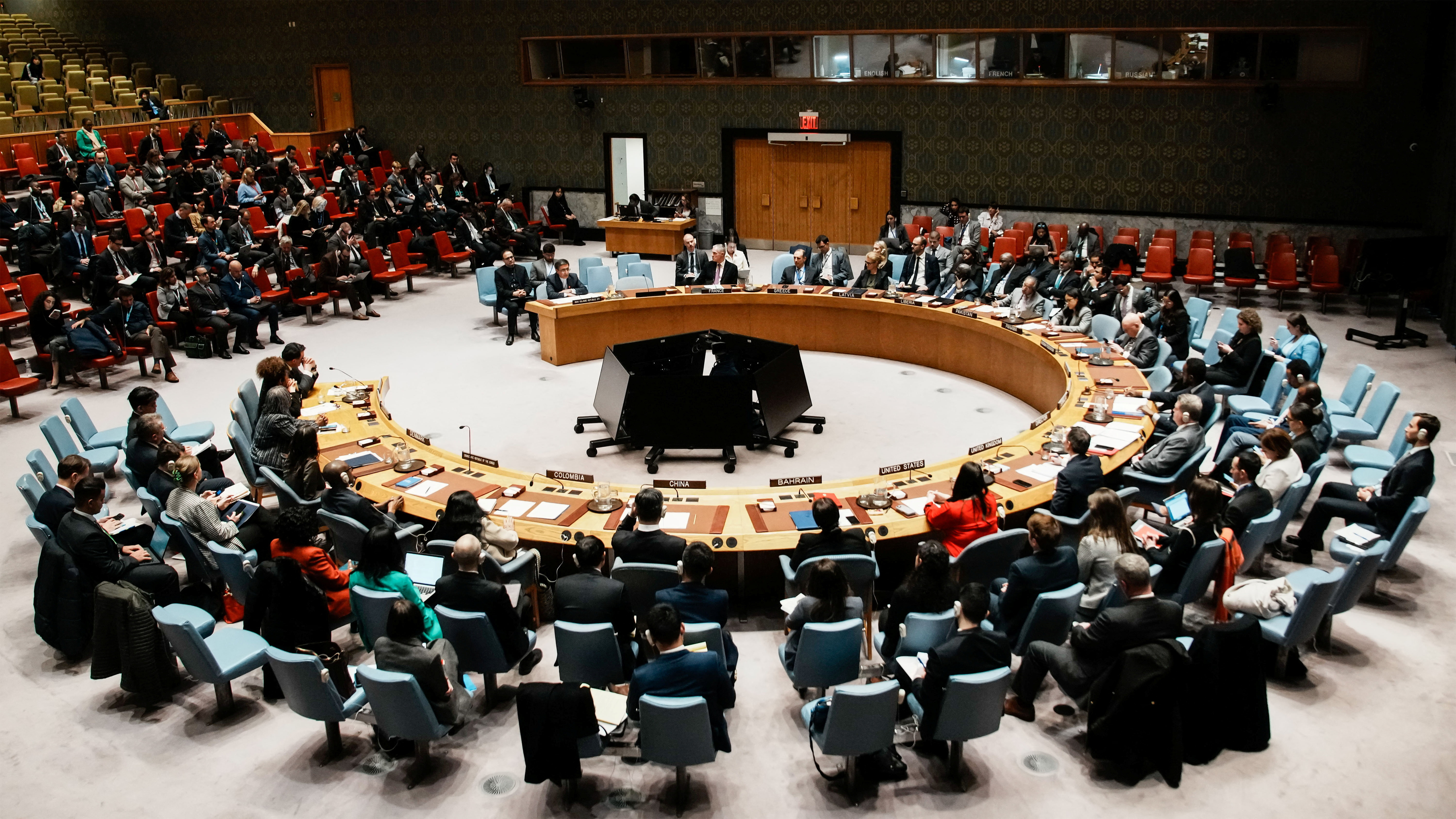 Members of the UN Security Council meet on Iran at the request of the United States at U.N. headquarters in New York