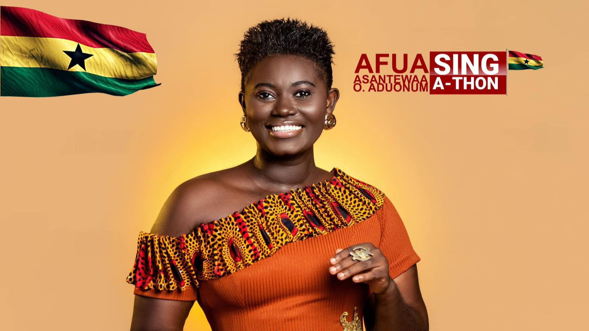 Ghanaian media personality Afua Asantewaa Aduonom has concluded 126 hours and 52 minutes of singing marathon