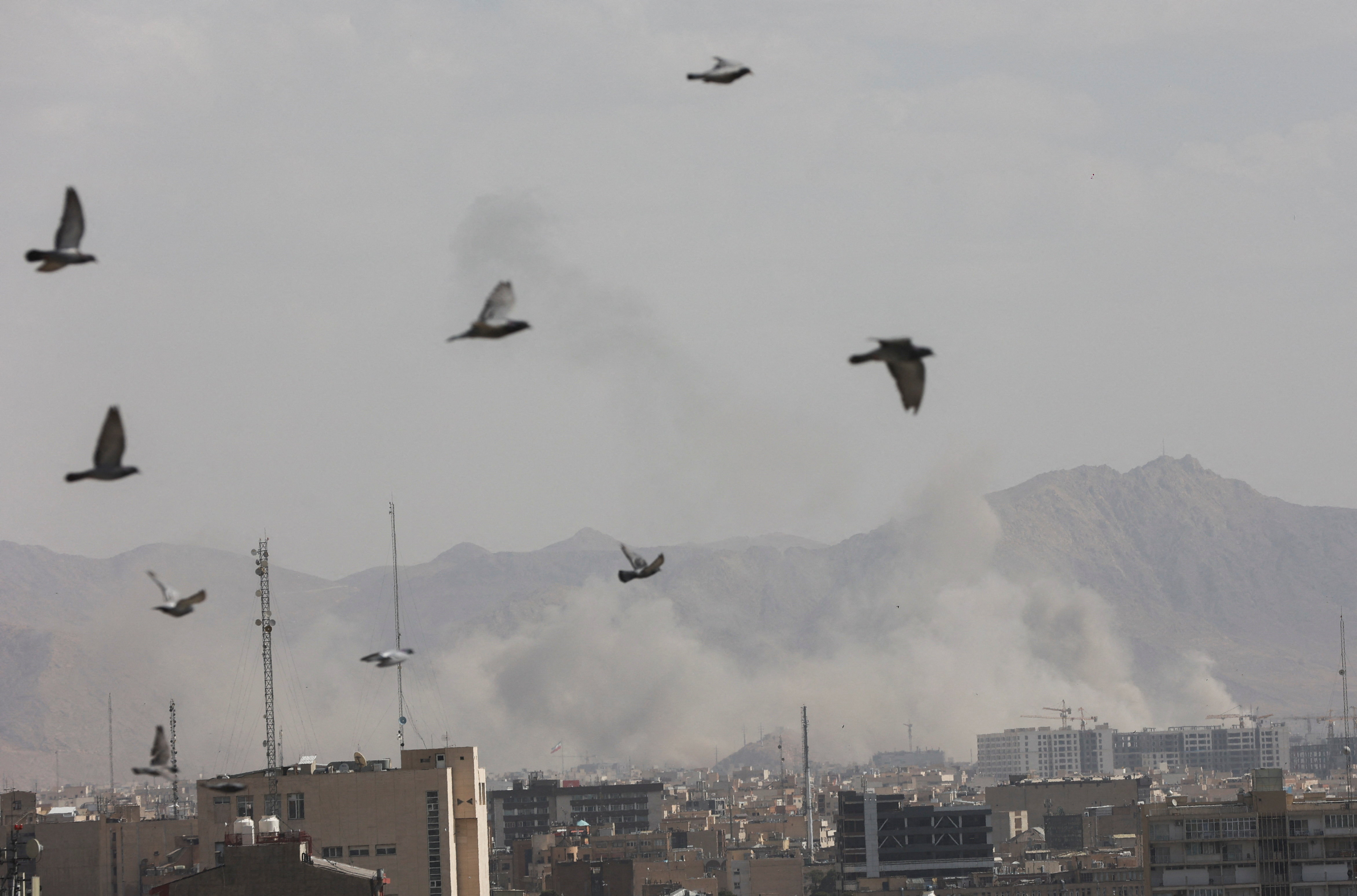 Aftermath of strike in Tehran