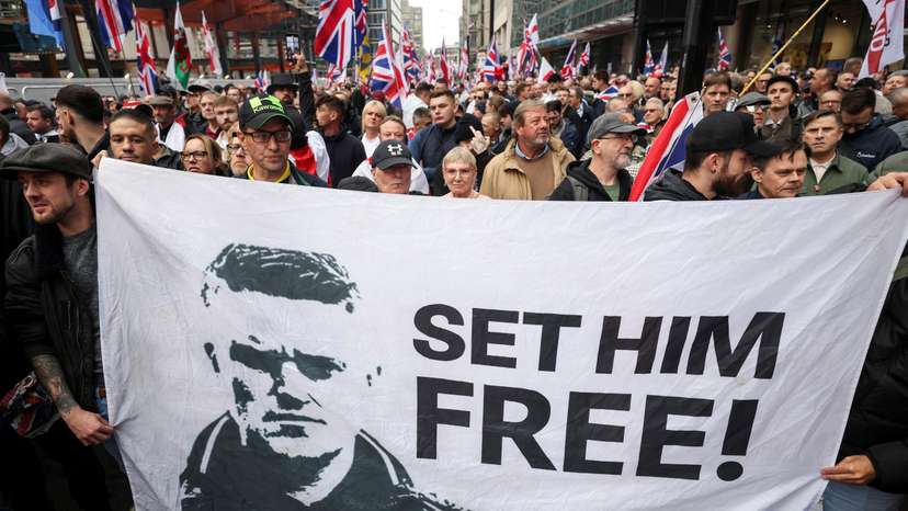 Far-right UK activist Tommy Robinson calls for a protest in London