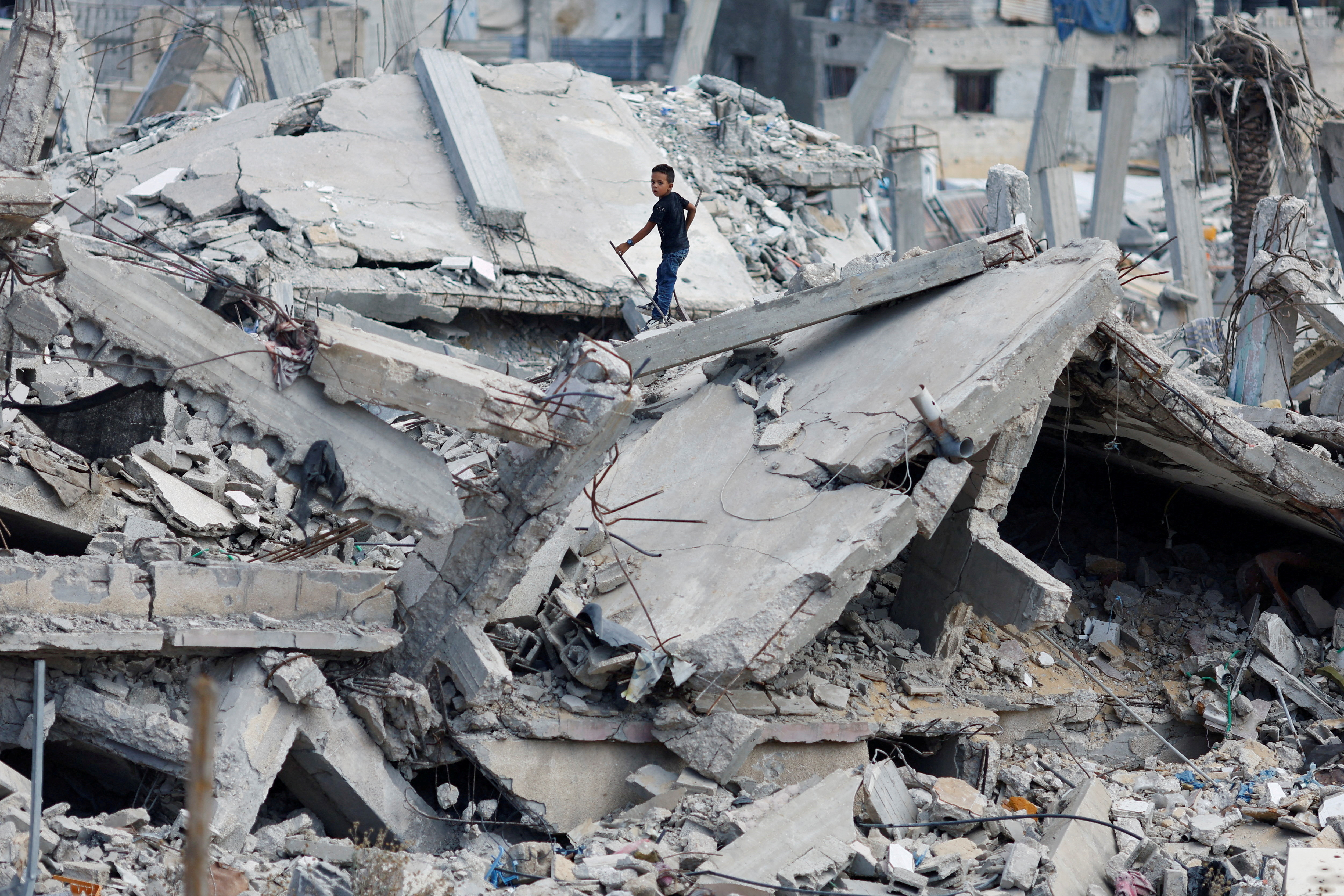 FILE PHOTO: Scenes of destruction in Khan Younis in the southern Gaza Strip