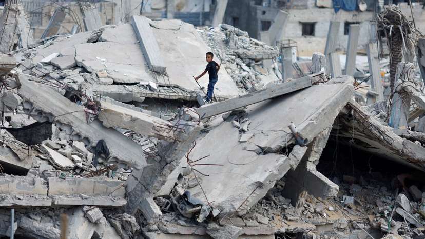 FILE PHOTO: Scenes of destruction in Khan Younis in the southern Gaza Strip