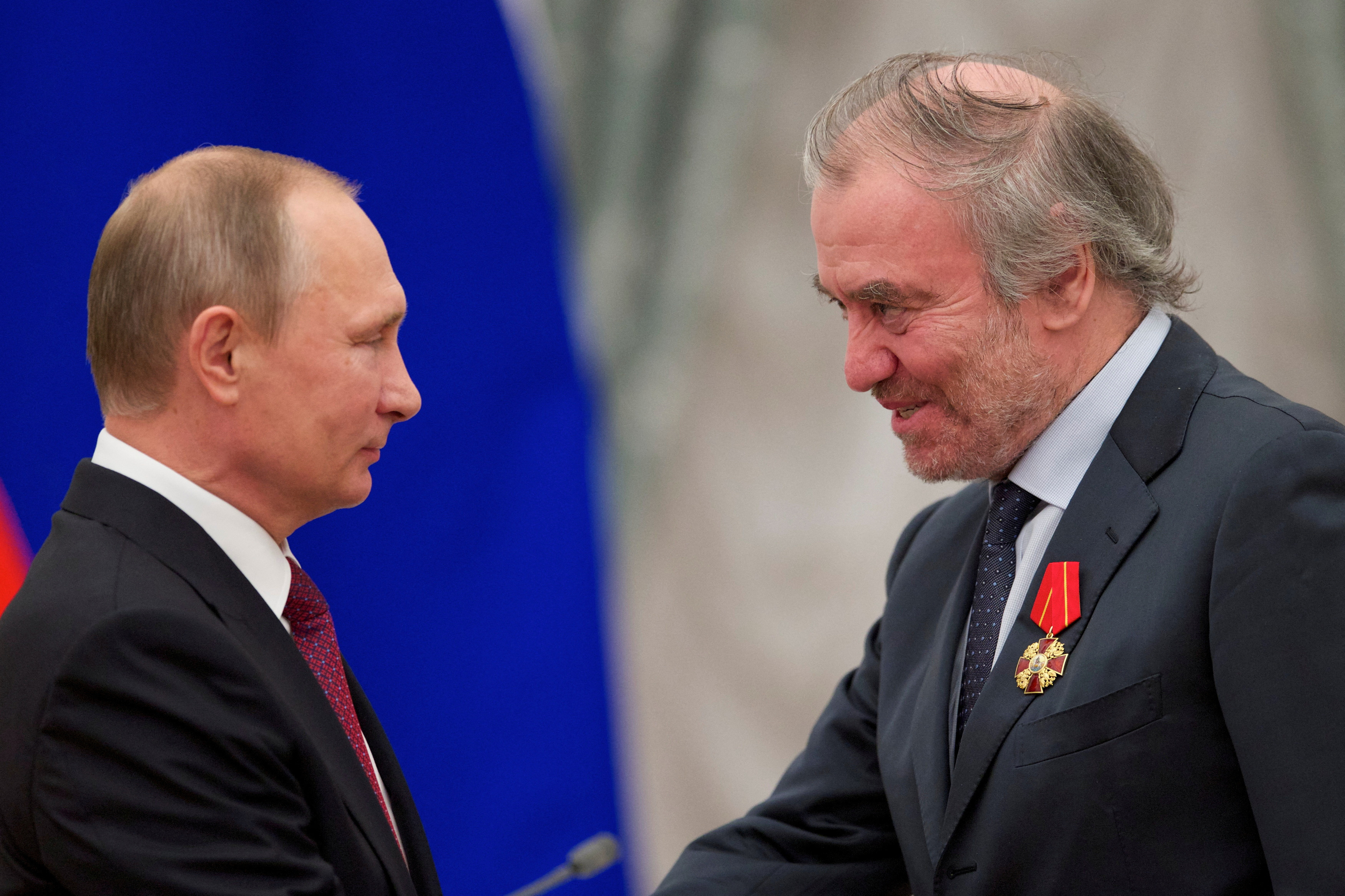 FILE PHOTO: Russian President Putin awards Mariinsky Theatre's Artistic Director Gergiev during a ceremony at the Kremlin in Moscow