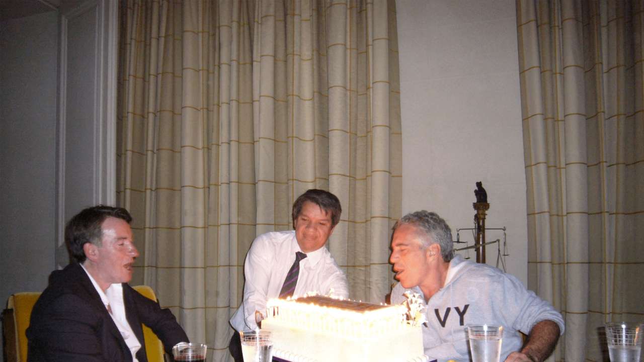 Peter Mandelson sits with late financier and convicted sex offender Jeffrey Epstein in image released by U.S. Justice Department