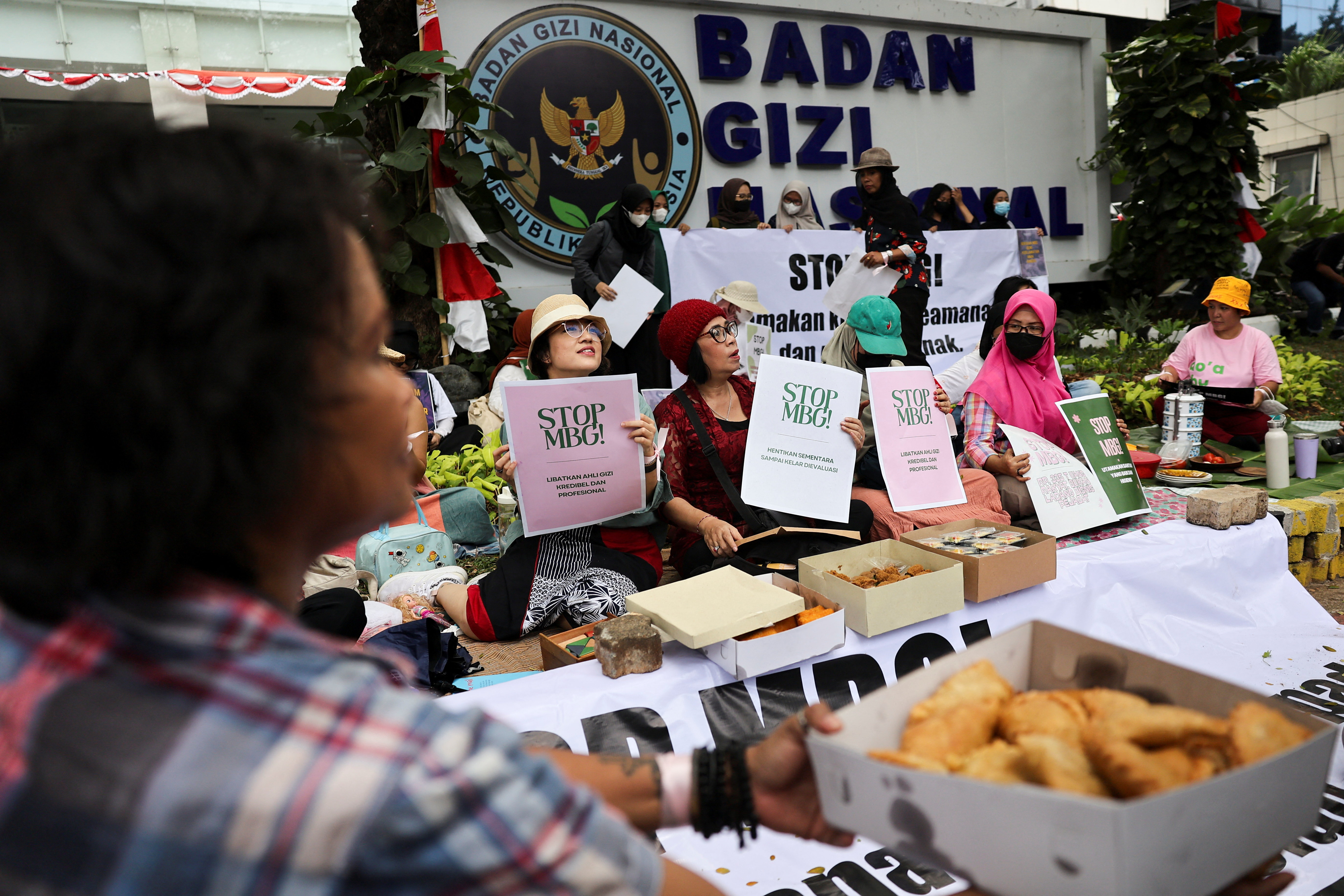Protest against government's free nutritious meals (MBG) program in Jakarta