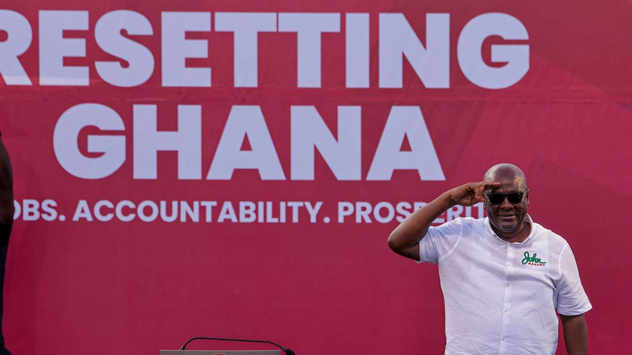 Final campaign rally of Ghana's NDC presidential candidate Mahama, in Accra