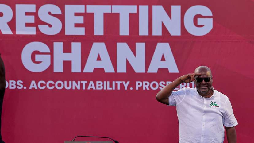 Final campaign rally of Ghana's NDC presidential candidate Mahama, in Accra
