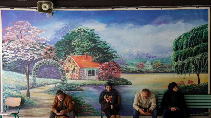 School turned into a shelter for displaced families, in Beirut