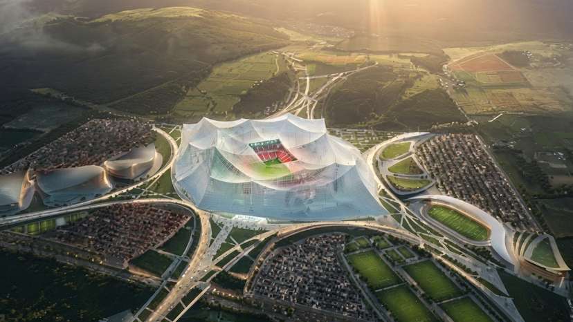 Grand Stade Hassan II, em Marrocos. Estádio é projetado para ser o maior estádio do mundo