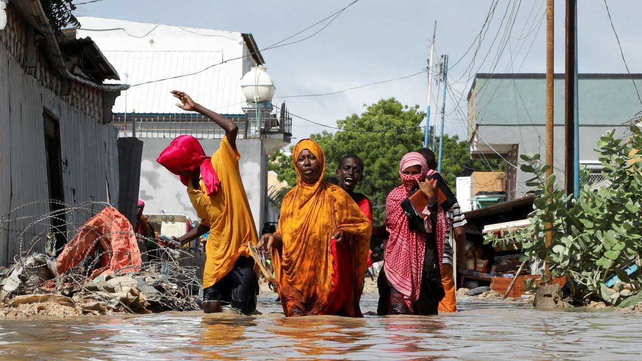 Aftermath of overnight rains in Mogadishu