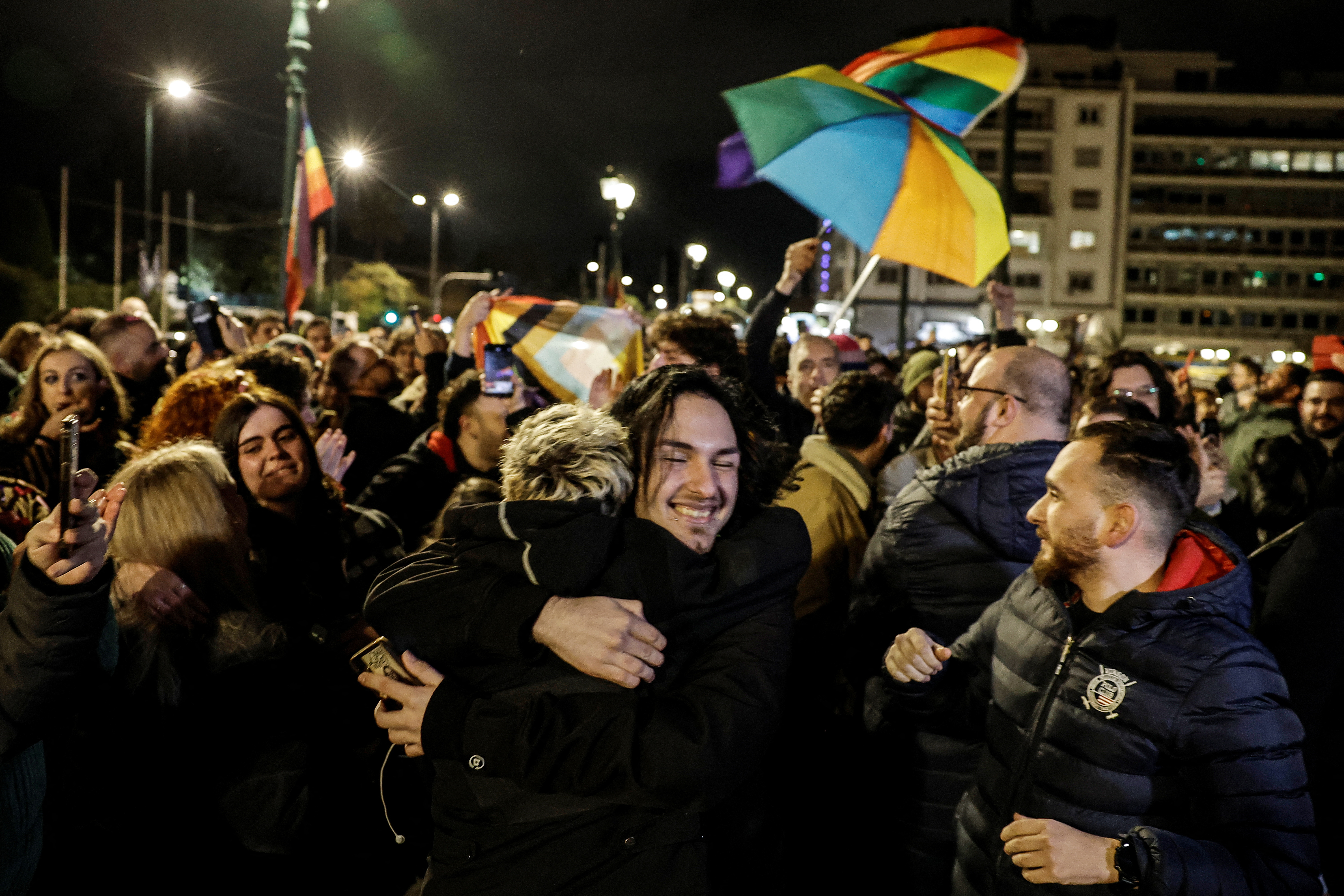 Greek parliament votes on a bill legalising same-sex marriage, in Athens