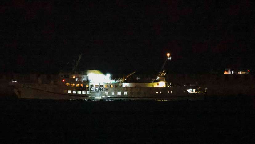 Vessel from the Freedom Flotilla Coalition seeking to deliver aid to Gaza, is escorted by Israeli vessels to Ashdod Port