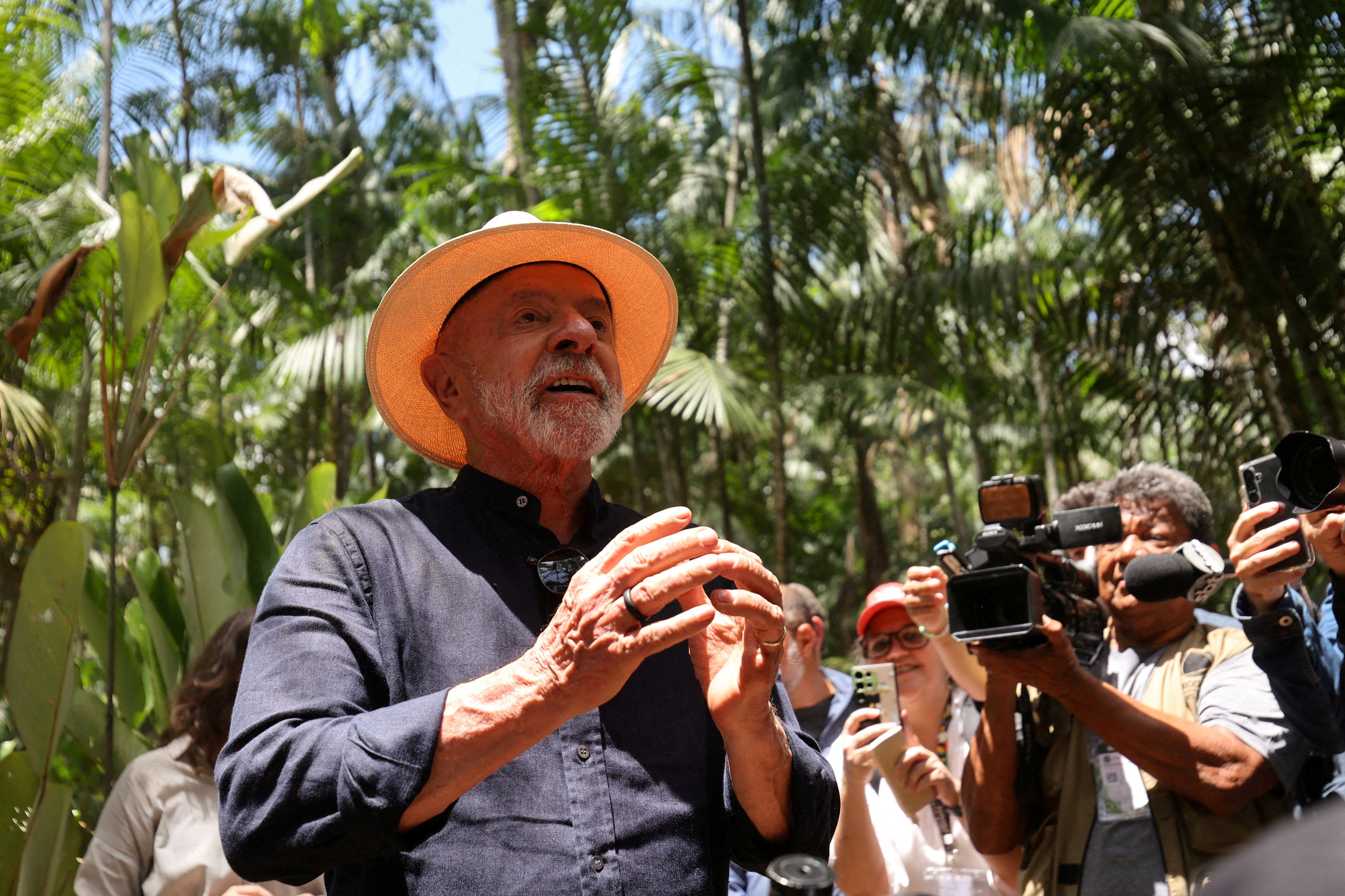 Brazilian President Lula visits a community in Para ahead of COP30