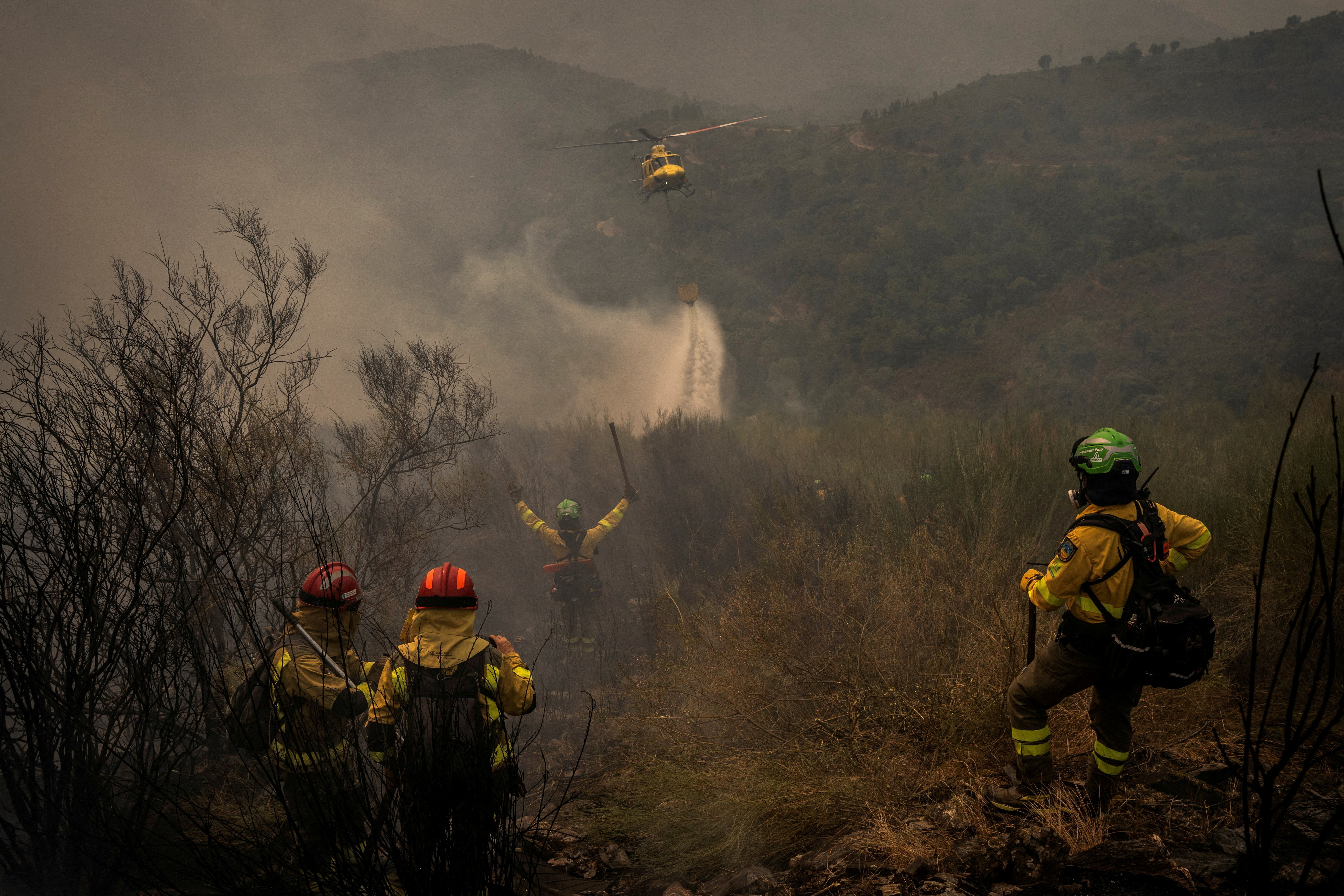 FILE PHOTO: Wildfires in Spain's Galicia region