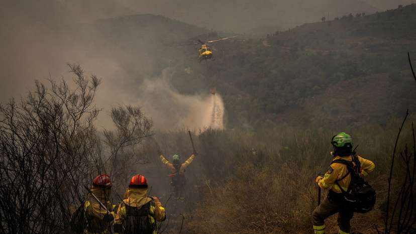 FILE PHOTO: Wildfires in Spain's Galicia region