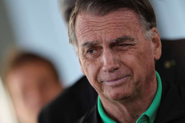 FILE PHOTO: Former Brazilian President Jair Bolsonaro speaks in Brasilia