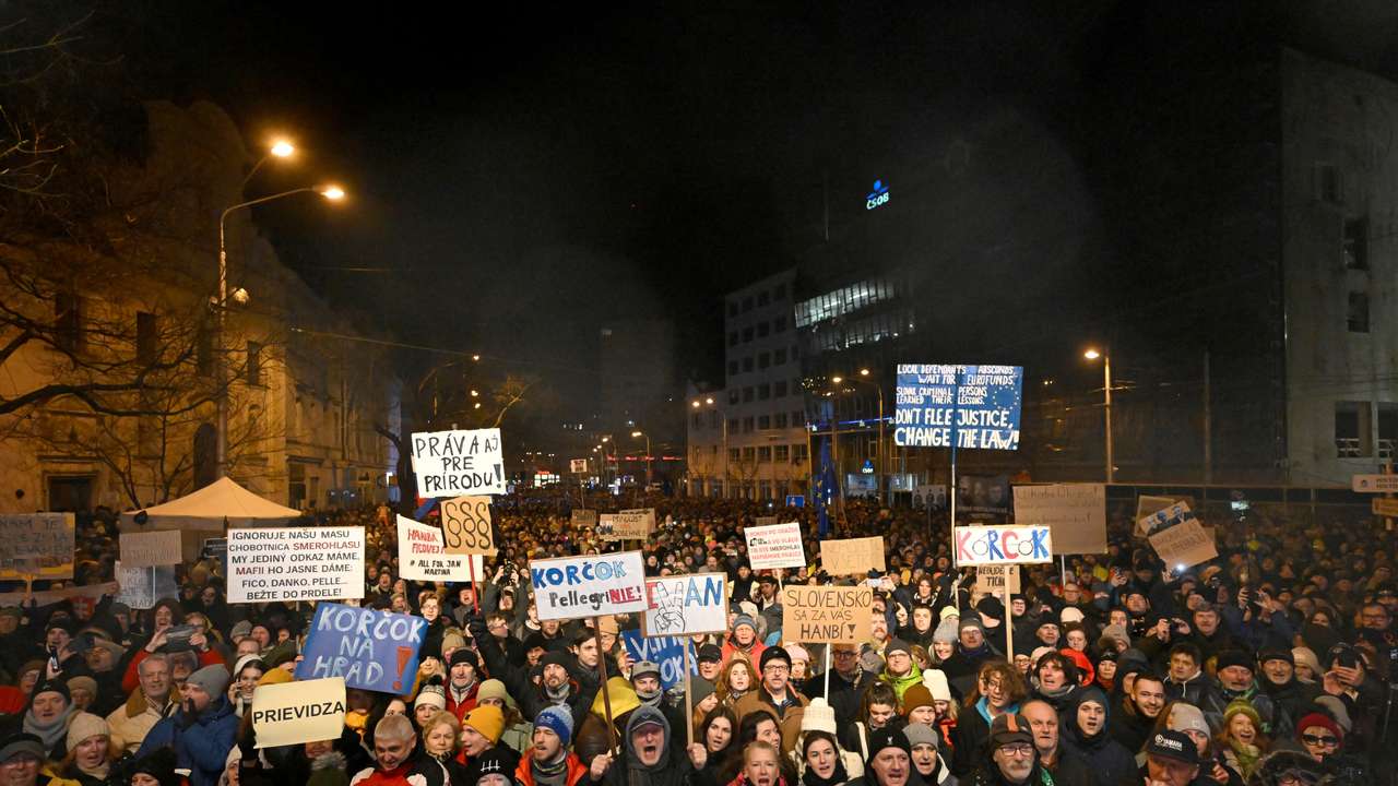 Protest against the government's proposal to cancel a branch of prosecution, in Bratislava