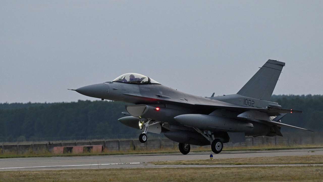 FILE PHOTO: Handover ceremony of two F-16s, in Malacky