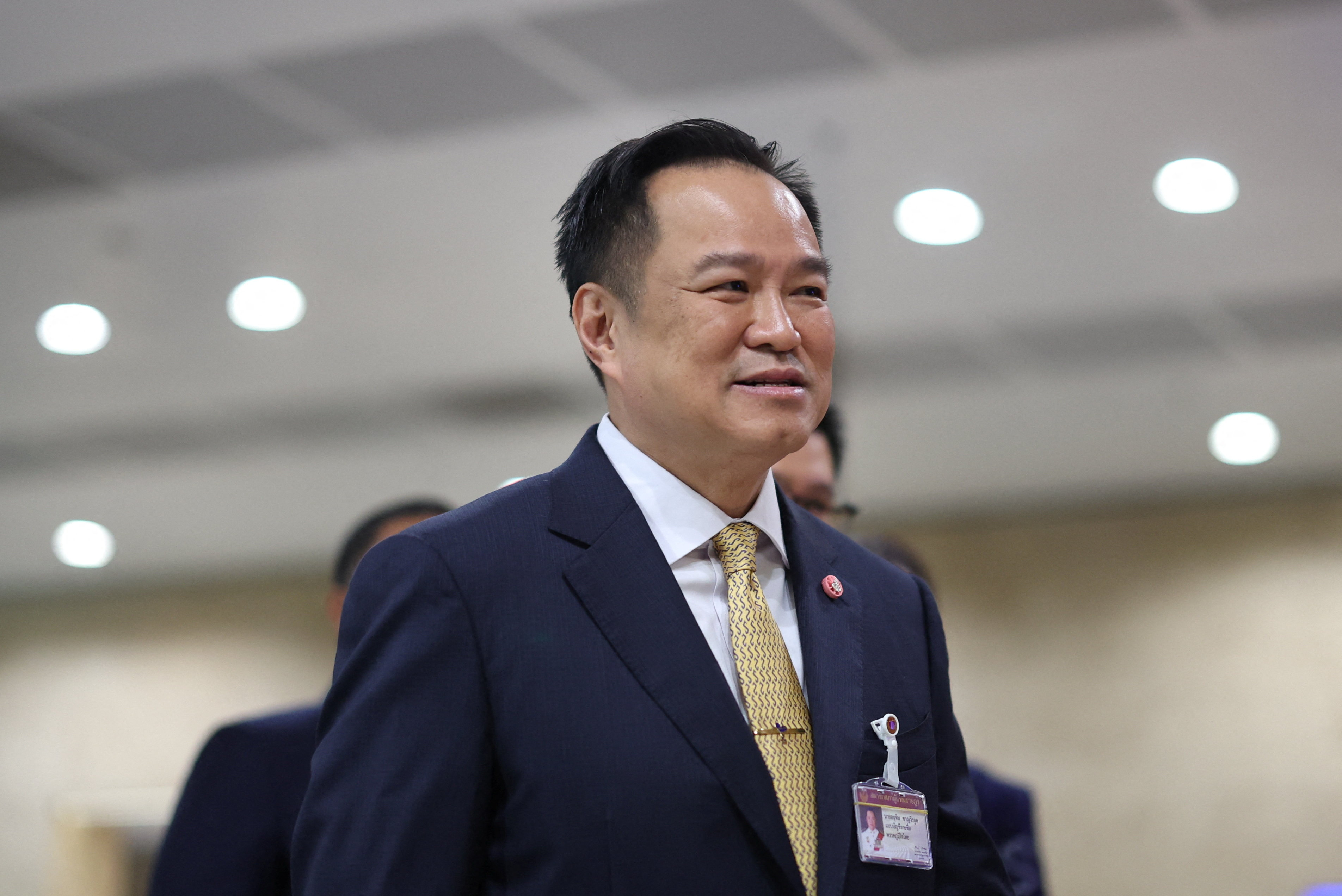 Thai PM Anutin announces his government's policies to the parliament, in Bangkok