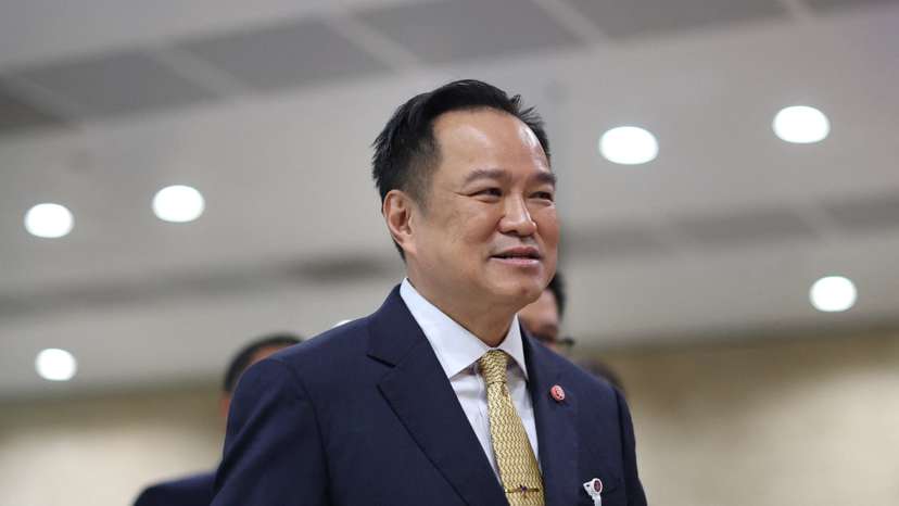 Thai PM Anutin announces his government's policies to the parliament, in Bangkok