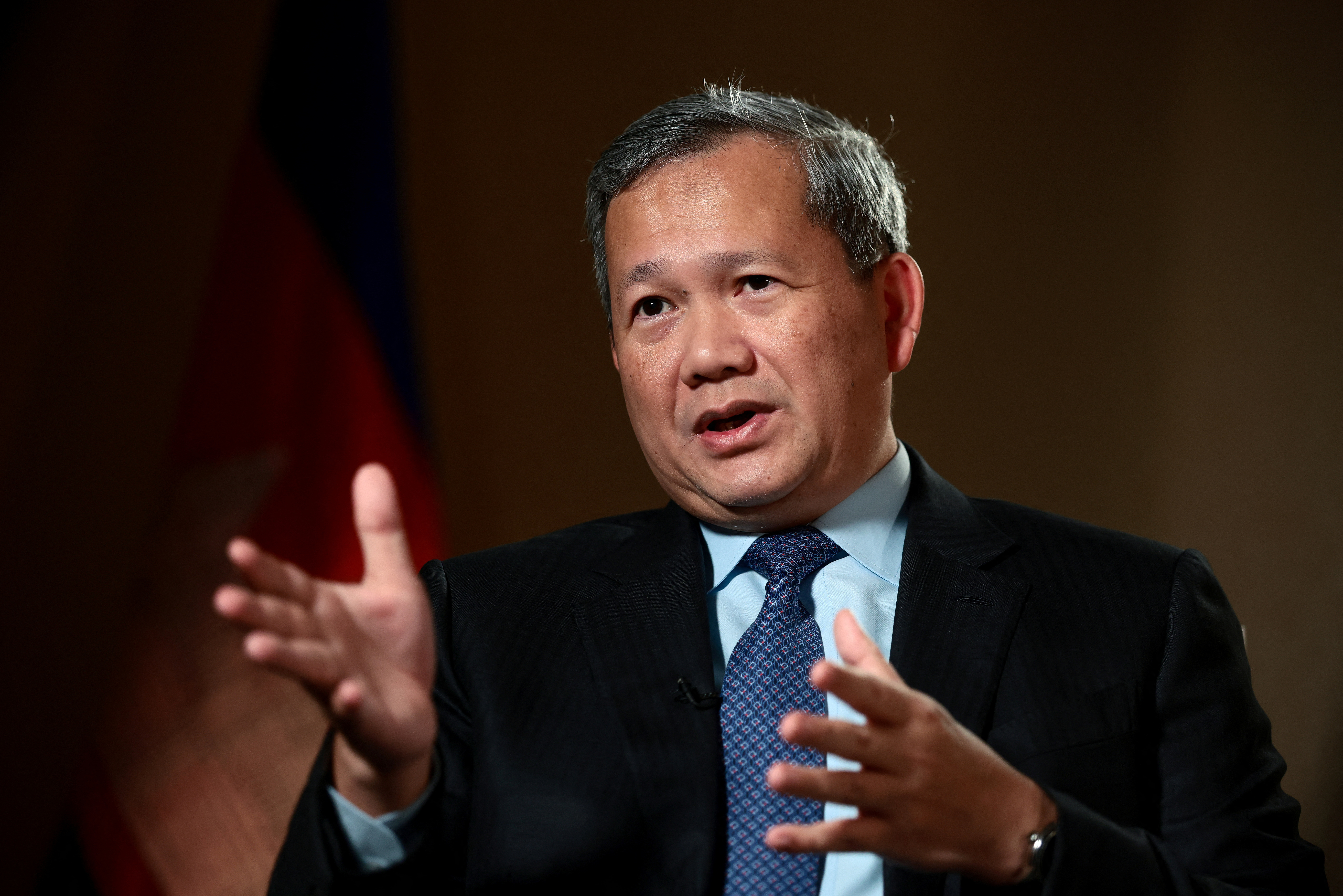 Cambodian Prime Minister Hun Manet is interviewed by Reuters in Washington