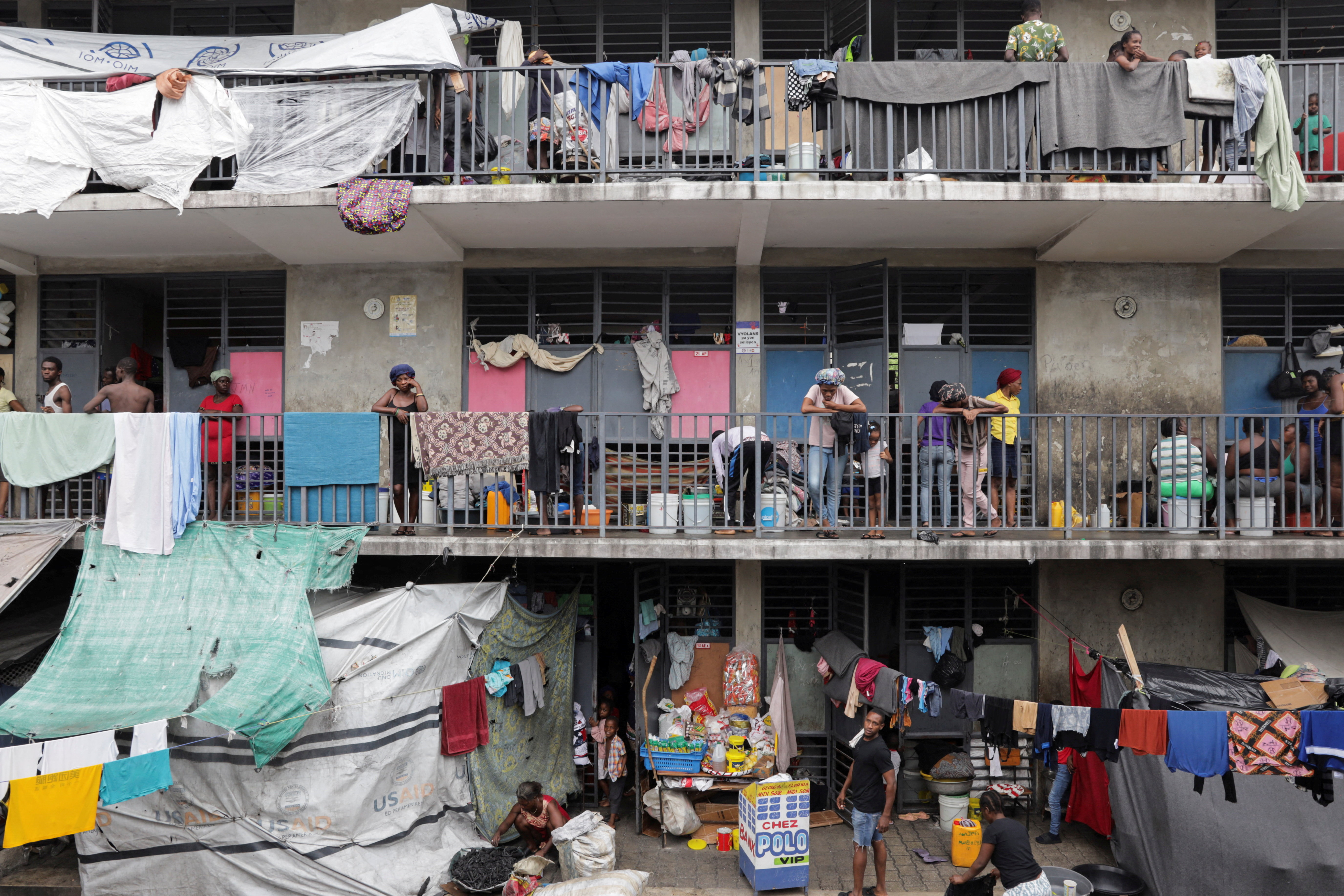 FILE PHOTO: Violence-displaced victims shelter in Port-au-Prince