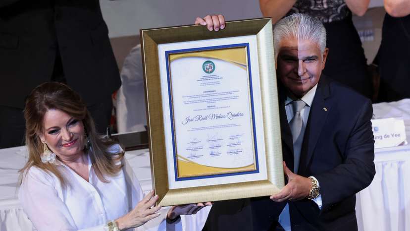 Panama's President-elect Jose Raul Mulino receives certificate from electoral authority, in Panama City