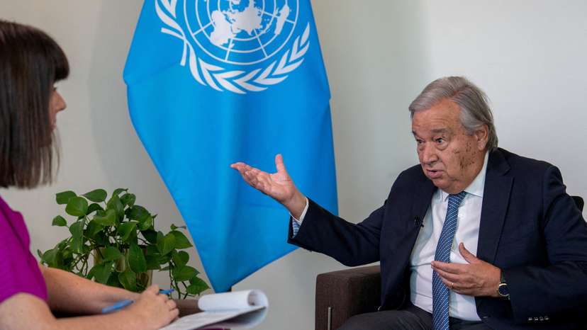 FILE PHOTO: Interview with Secretary-General of the United Nations Antonio Guterres