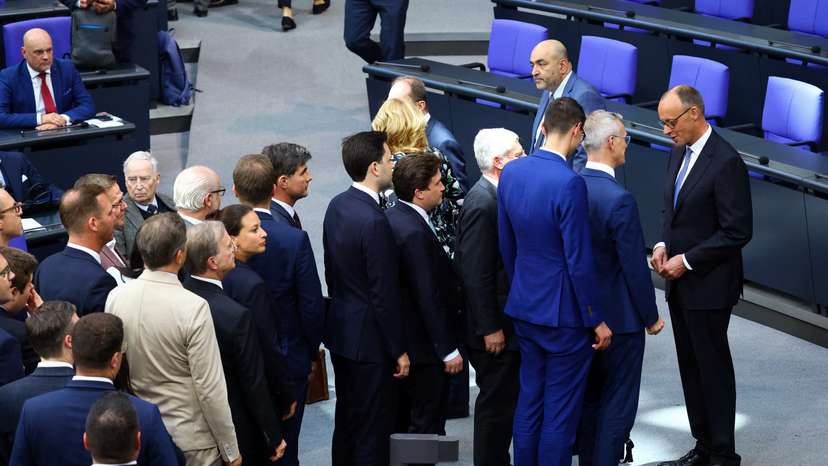 Friedrich Merz of the Christian Democratic Union (CDU) is sworn in as the new German Chancellor, in Berlin